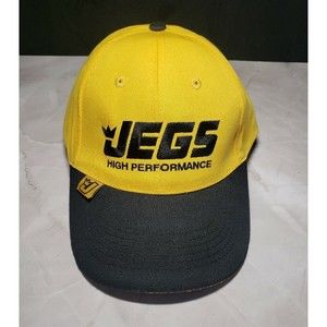New JEGS Racing High Performance Gear Baseball Trucker Hat Cap Yellow NWT Car